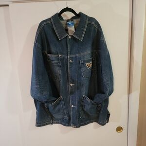 🆕️🧥Rocawear Oversized Vintage Men's Denim Jacket, Dark Wash - Sz XXXL